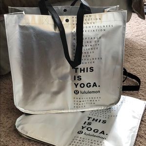 Two Large Holiday Lululemon Reusable Bags